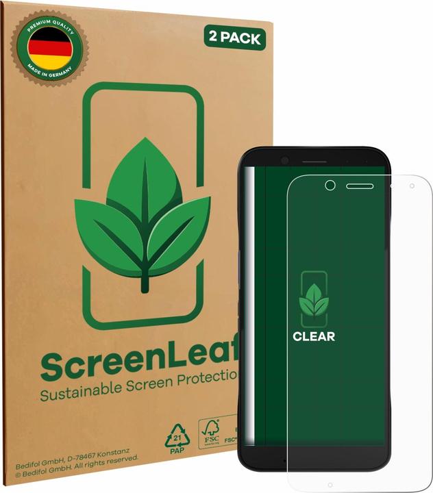 ScreenLeaf Schutzfolie nachhaltiger Displayschutz Display Schutz Folie Klar Transparent