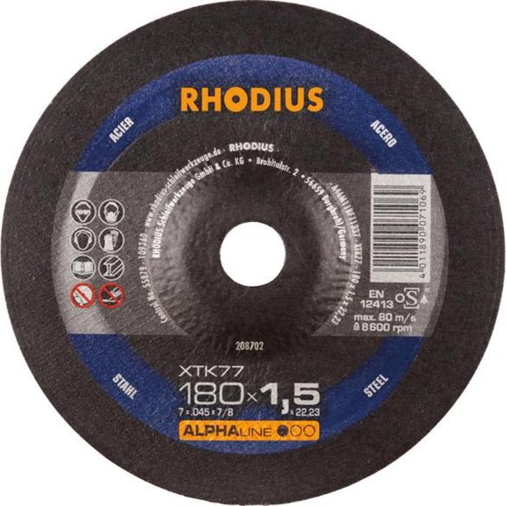 Actual product image Rhodius cutting disc XTK77 180 x 1.5mm cr.