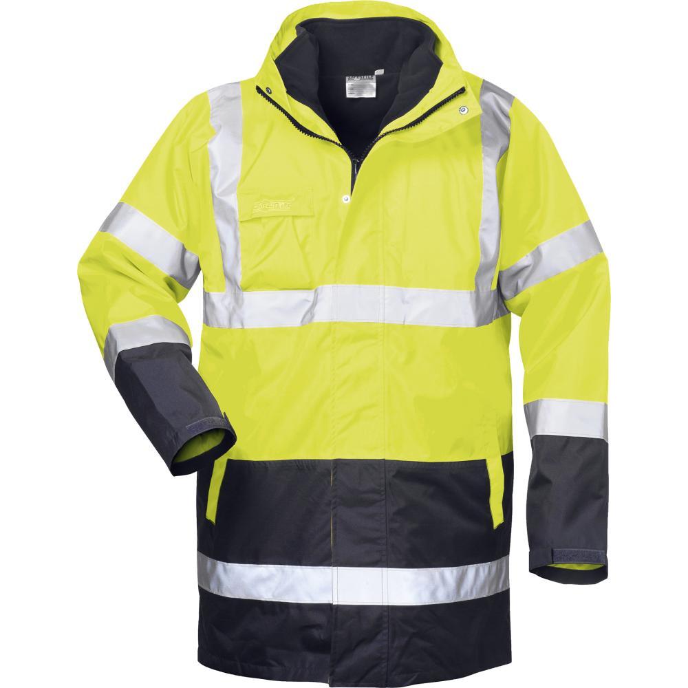 Safestyle, Arbeitsjacke, *SPENCER* 4-IN-1 WARNSCHUTZPARKA GELB/MARINE (L)