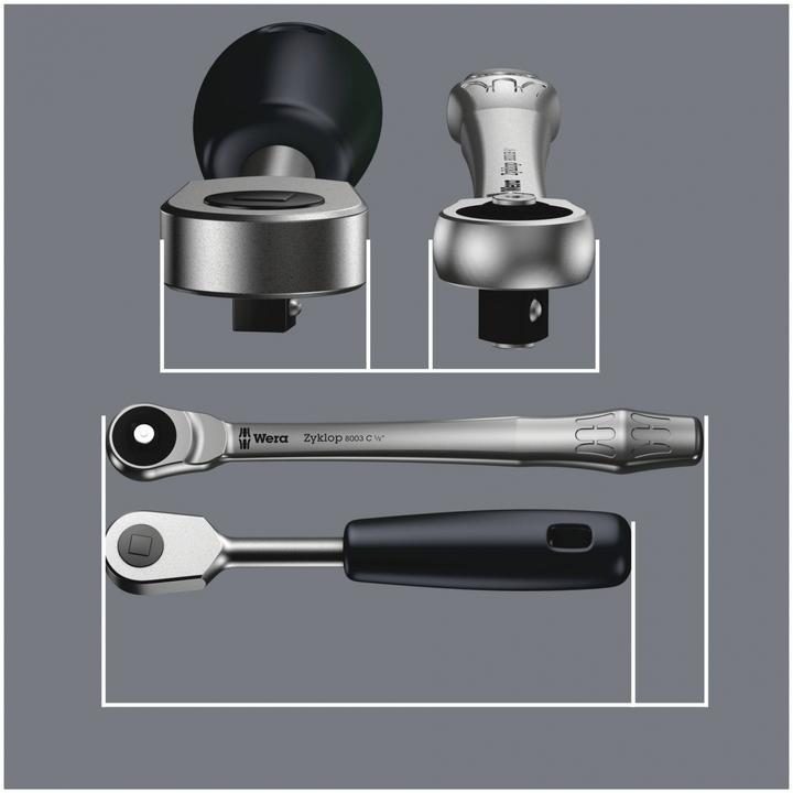 Immagine prodotto Wera 8100 SA 10 Zyklop Metal Ratchet Set (1/4")