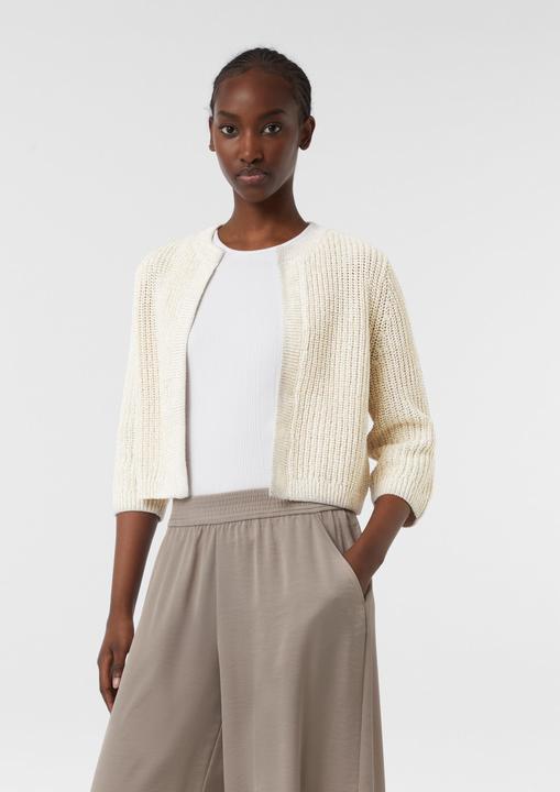 Produktbild Comma Strickjacke Kurzer Cardigan mit Rippstruktur (46)