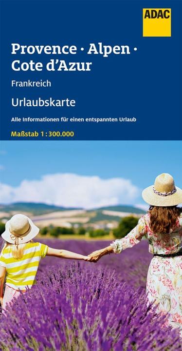 Produktbild ADAC Urlaubskarte F Provence, Französiche Alpen, Cote d'Azur 1:300 000