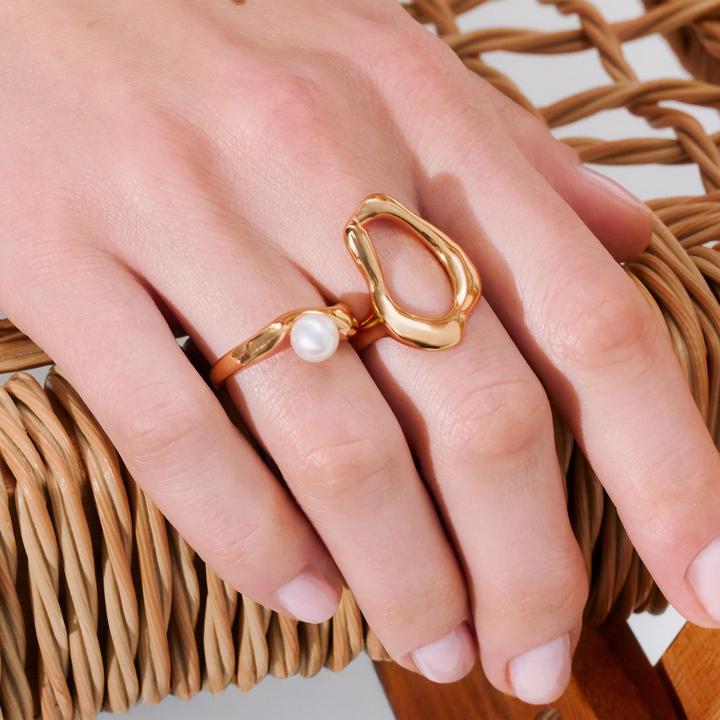 Produktbild Thomas Sabo Ring Natural Beauty vergoldet (52, 925 Silber)