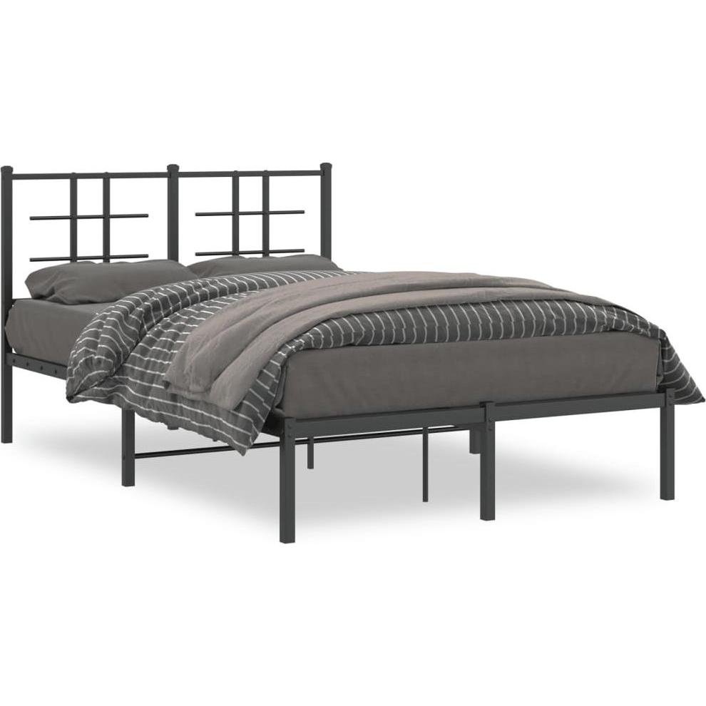 VidaXL, Bett, Bettgestell mit Kopfteil (120 x 200 cm)