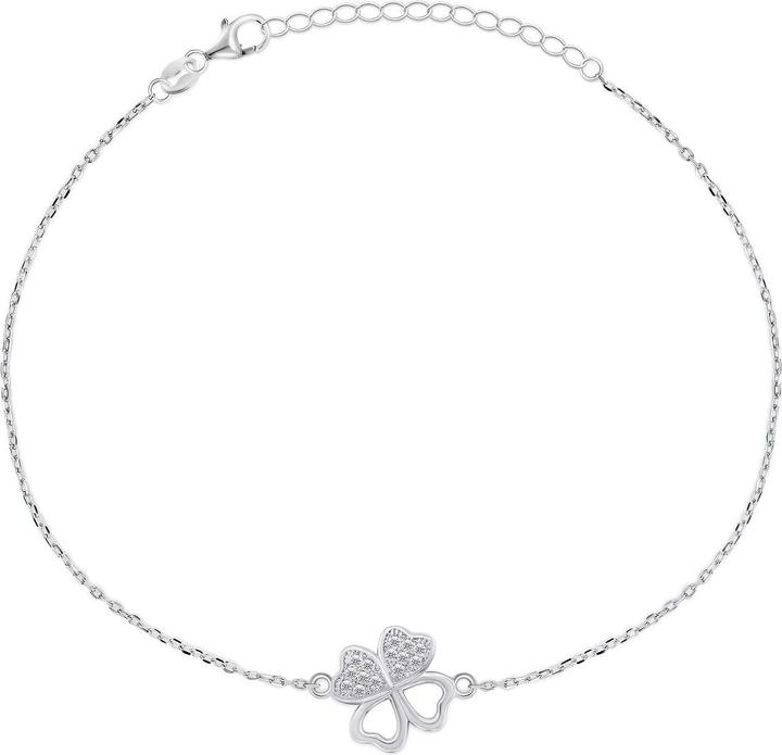 Immagine prodotto Brilio Argento - Bracciale in argento con quadrifoglio e zirconi BRC69W