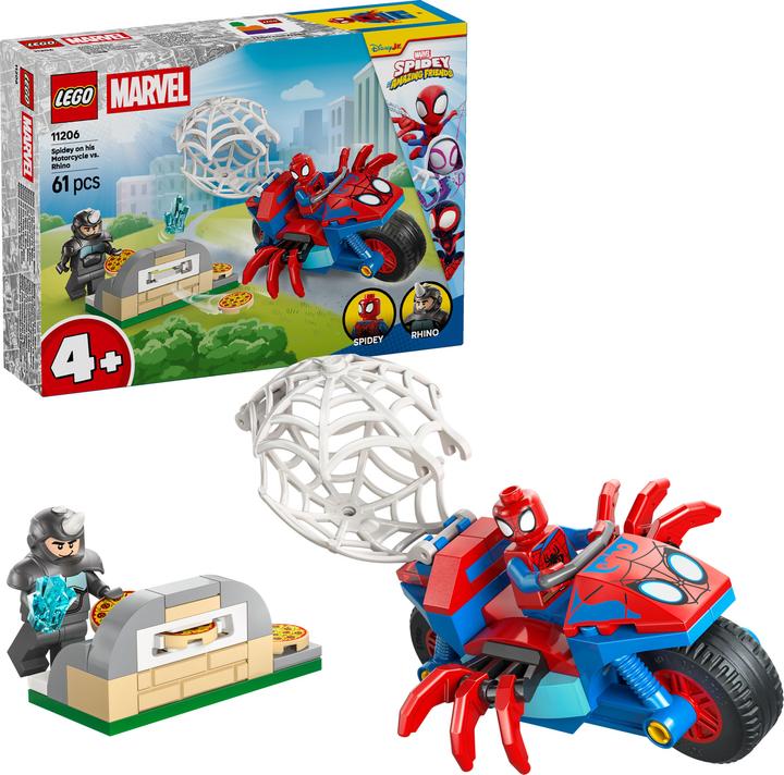 Produktbild LEGO Spidey auf Motorrad vs. Rhino (LEGO Marvel)
