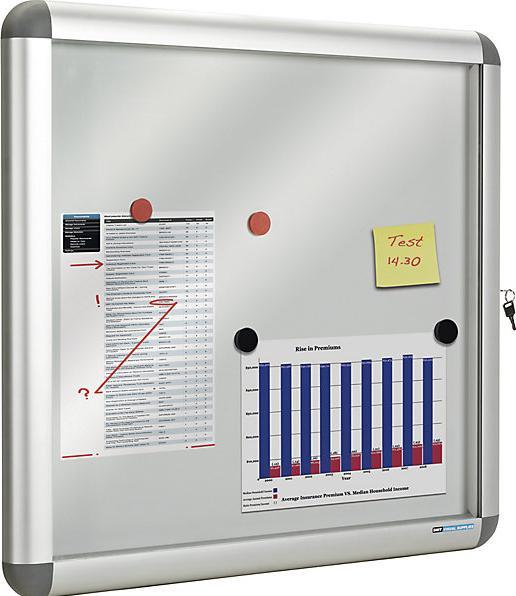 Actual product image kaiserkraft Showcase RONDO (Magnet board, 74 x 70 cm)