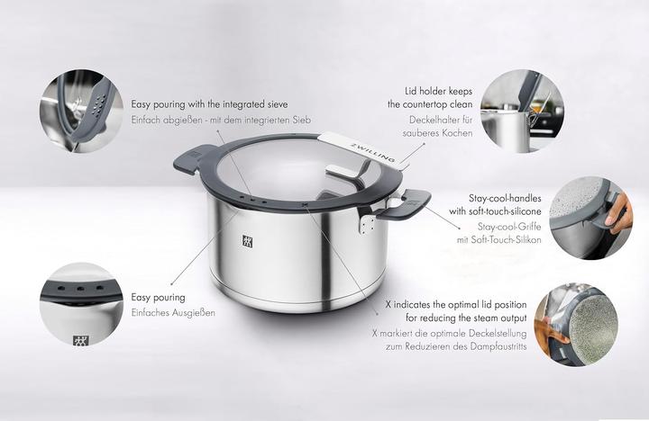 Image du produit Zwilling Batterie de cuisine Simplify | 5pcs. (24 cm, Casserole, Acier inoxydable)