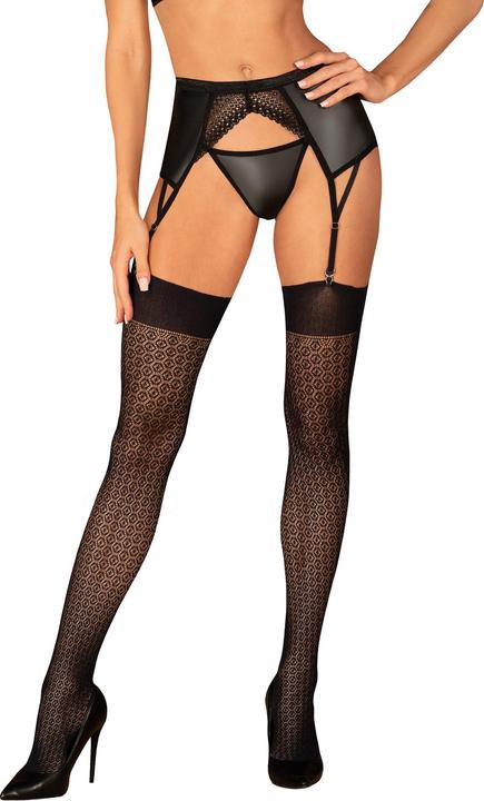 Produktbild Obsessive S824 Strumpfhalterstrümpfe Schwarz (L, M)