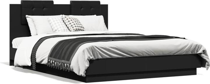 Actual product image VidaXL Bed frame with headboard (120 x 200 cm)