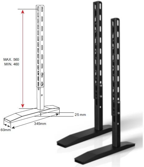 Actual product image DSS Premium table base, black, metal (55 kg, 55")