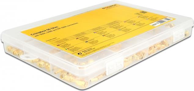 Image du produit Delock Boîte de sertissage 120 pièces 50 ohms avec connecteurs SMA, SMB et RP-SMA