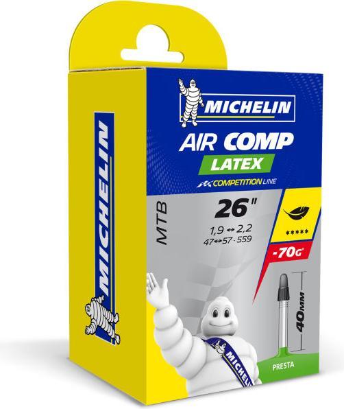 Produktbild Michelin AIRCOMP LATEX 26x1.9/2.2 Presta 40mm (Presta (SV), 26", 40 mm)