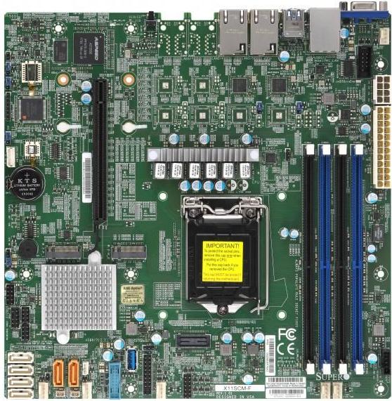 Actual product image Supermicro Super Micro X11SCM-F (LGA 1151, Intel C246, mATX)