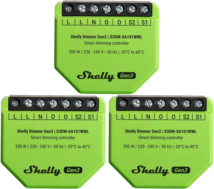 Produktbild Shelly Unterputz-Dimmer Gen3, 3 Stück