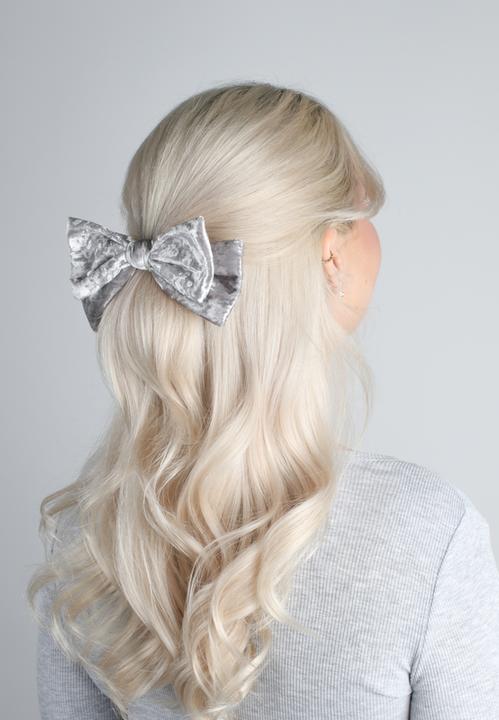 Immagine prodotto Trisa Fermaglio alla moda con fiocco di velluto grigio