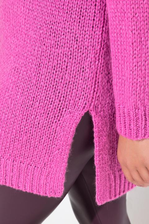 Actual product image Miamoda Classic fit sweater with chunky knit and neckline with lace (56)