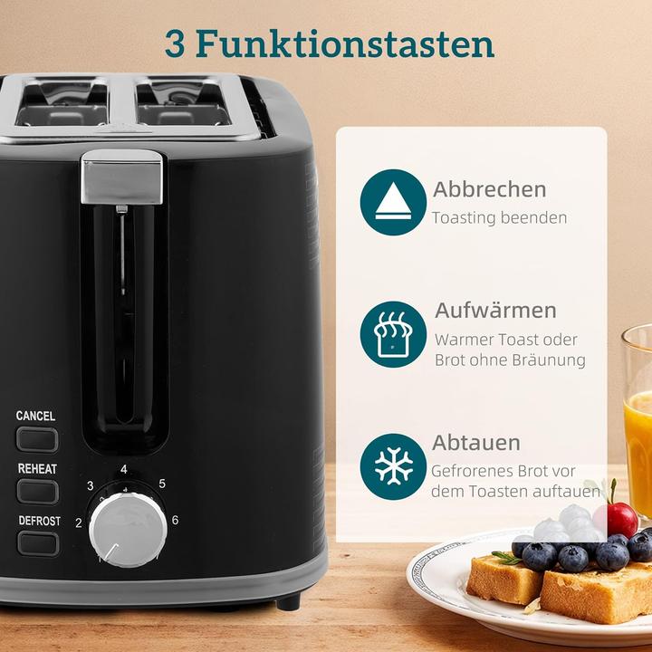 Produktbild Homcom Wasserkocher-Toaster-Set Stahl, Kunststoff Schwarz (1.70 l)