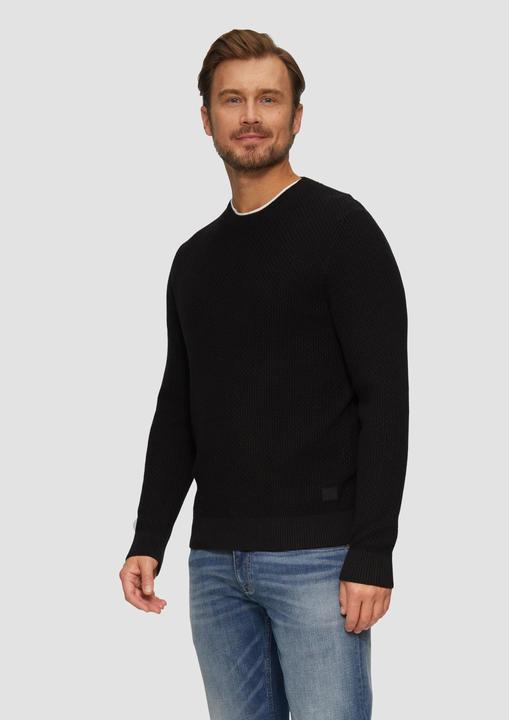 Produktbild S.Oliver Strickpullover Strickpullover mit Musterstruktur (XL)