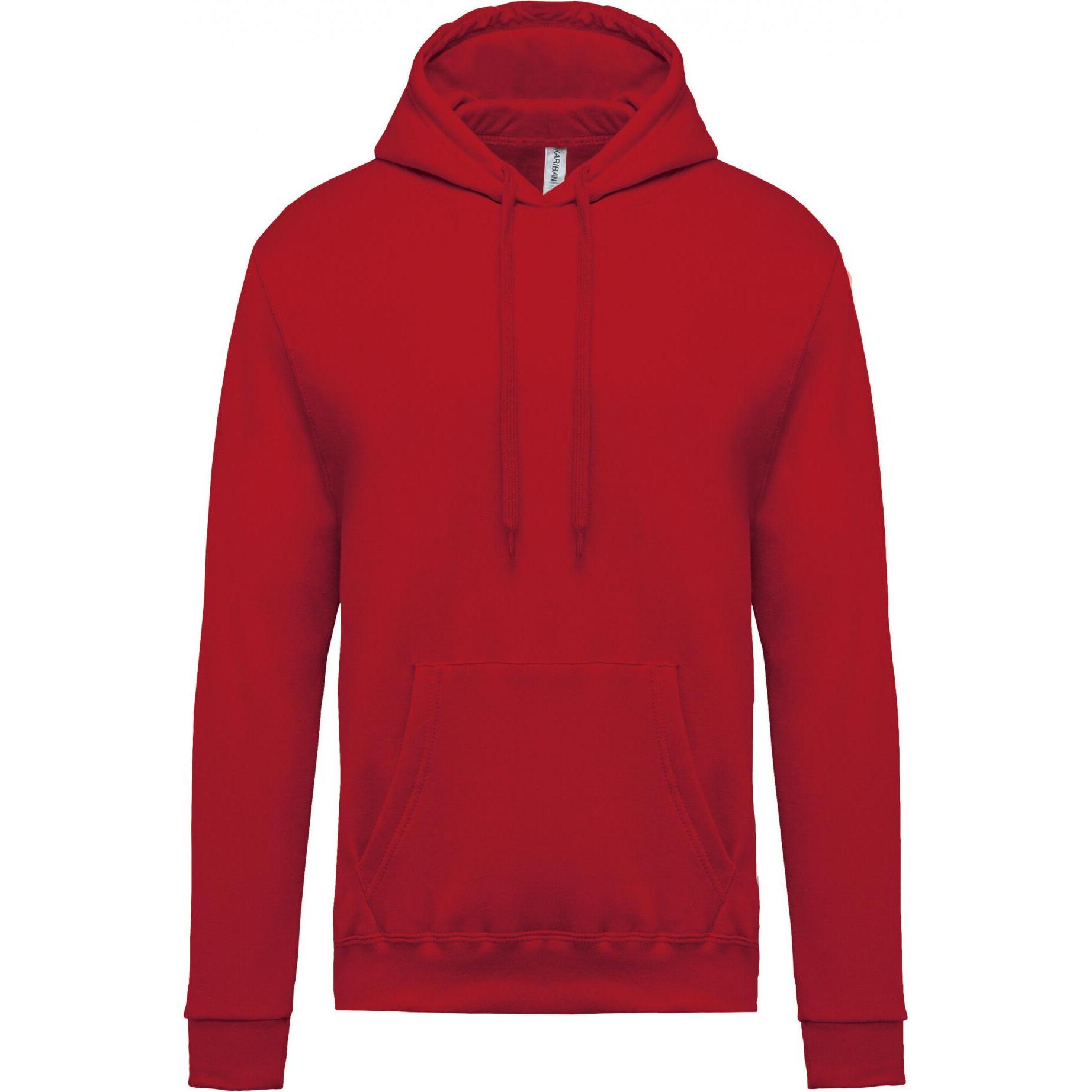 Kariban, Herren, Pullover, Hoodie, Rot, (XXL)