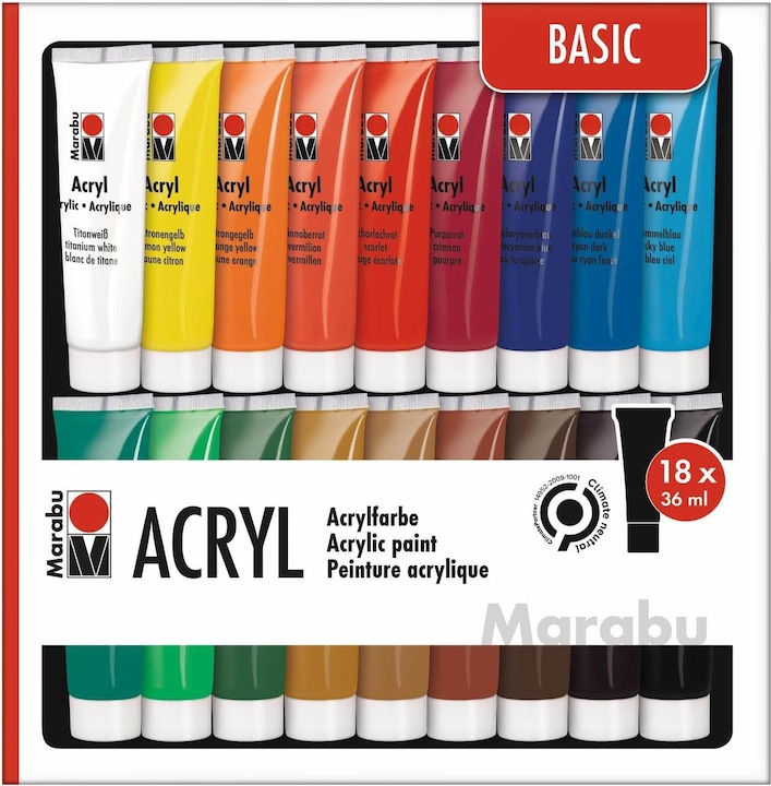 Immagine prodotto Marabu Pittura acrilica (Multicolore, 36 ml)