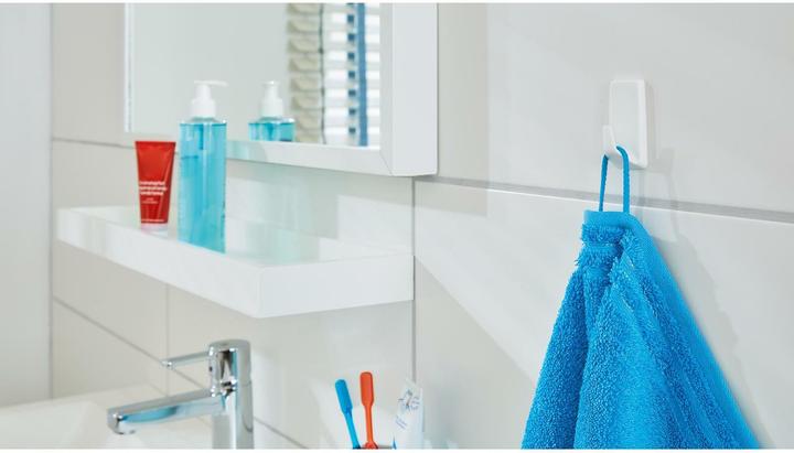 Produktbild tesa Powerstrips Klebehaken LARGE Eckig - 2 x selbstklebende Wandhaken