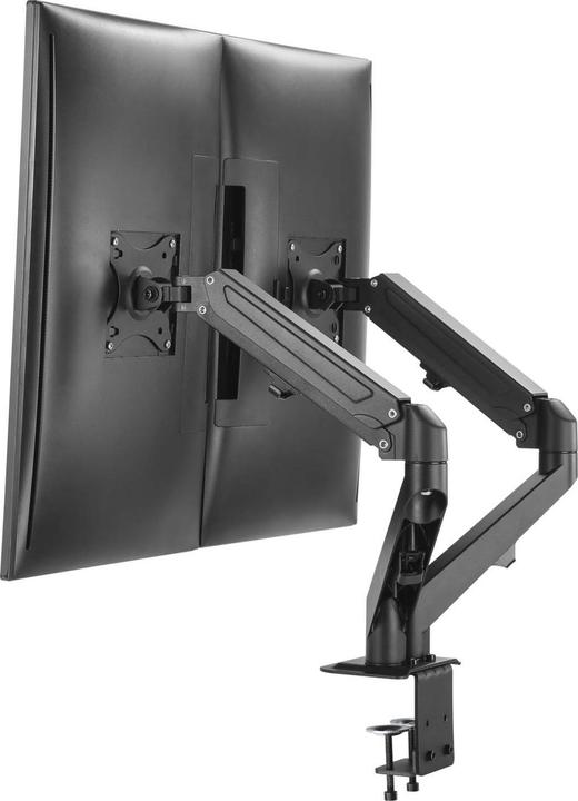 Produktbild Wiltec Doppel Monitorhalterung Gasdruckfeder 2 Monitore 17-27" Tischhalter VESA (Tisch, 27")