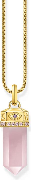 Actual product image Thomas Sabo Chain pendant with gold-plated rose quartz crystal (925 silver)