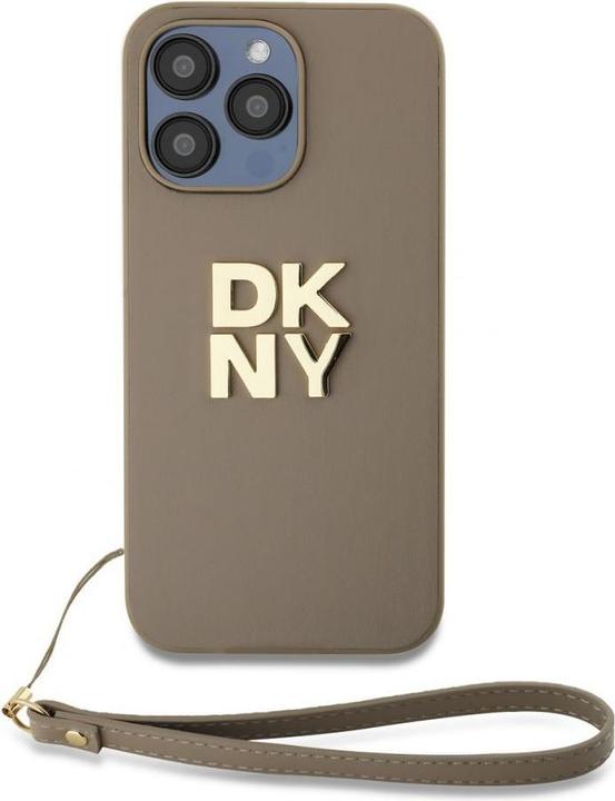 Actual product image DKNY DKHCP15XPBSWSE iPhone 15 Pro Max 6.7" beżowy/beige hardcase Wrist Strap Stock Logo (Apple iPhone 15 Pro Max)