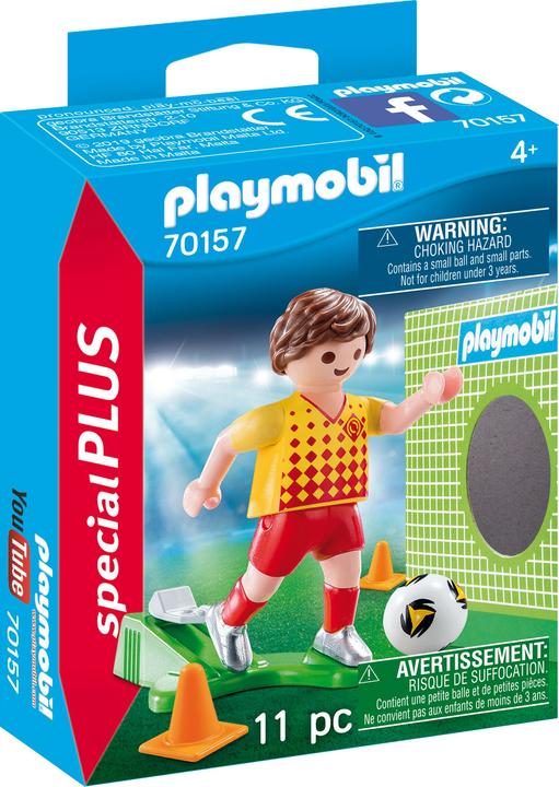 Image du produit Playmobil Joueur de football avec mur de but (70157)