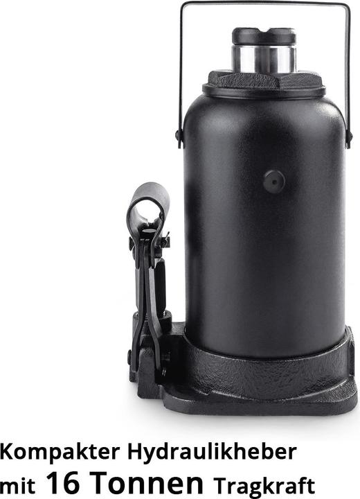 Produktbild Stahlwerk Hydraulikheber 16 Tonnen Hubkraft 225-445 mm Stempelwagenheber Autoheber Wagenheber