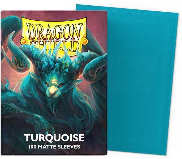 Actual product image Arcane Tinman Dragon Shield Sachets Standard Matte Turquoise Atebeck