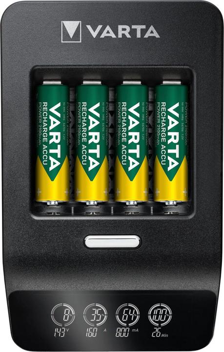 Image du produit Varta Chargeur LCD ultra rapide+. (1 pcs, AA, 2100 mAh, Piles rechargeables + chargeur)