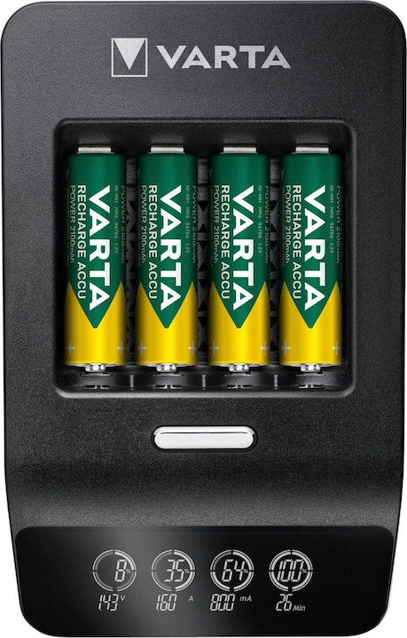 Produktbild Varta LCD Ultra Fast Charger+ (1 Stk., AA, 2100 mAh, Ladegerät inkl. Akku)
