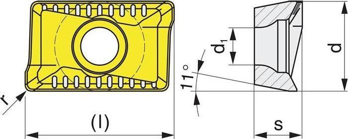Actual product image Tecwerk Insert APKT 1003PDER-M PMK30 medium machining