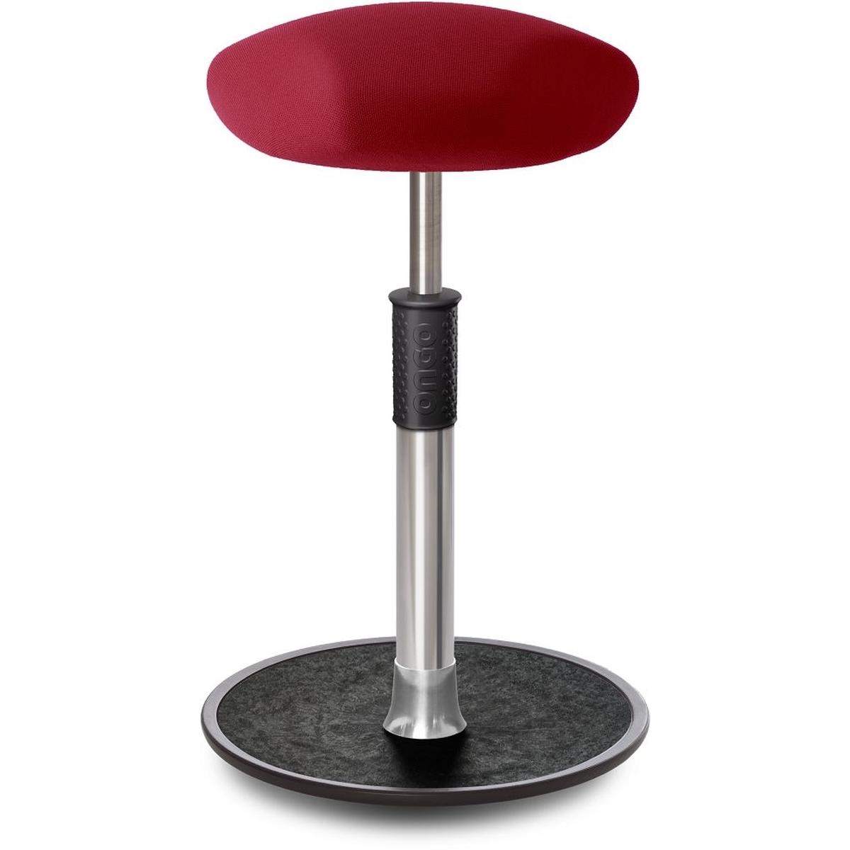 Ongo, Bürostuhl, Sitz- Stehhocker Free Tall Triangel Gestrick Dunkelrot Chrom /schwarz