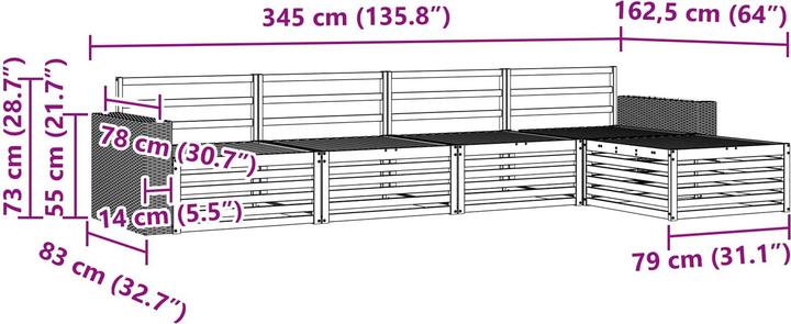 Produktbild vidaXL Outdoor-Sofa