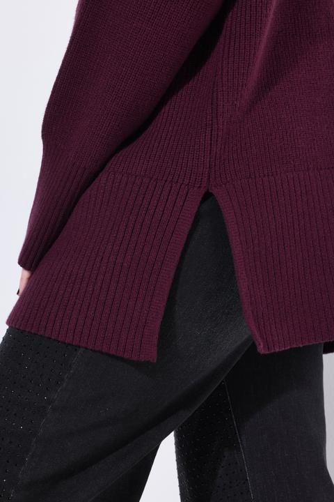 Produktbild Ulla Popken Pullover, Rippstrick, Rollkragen, Raglan-Langarm (60)