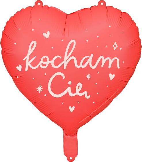 Produktbild Partydeco Foil balloon Heart "Kocham Cię", 45 cm, mix (1 pkt / 1 pc.) (1 Stück)