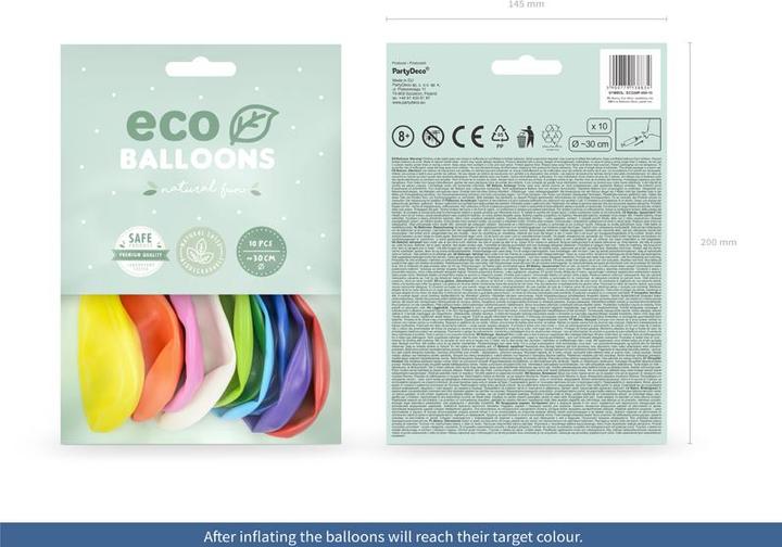 Produktbild Partydeco Eco Balloons 26cm pastel, mix (1 pkt / 10 pc.) (10 x)