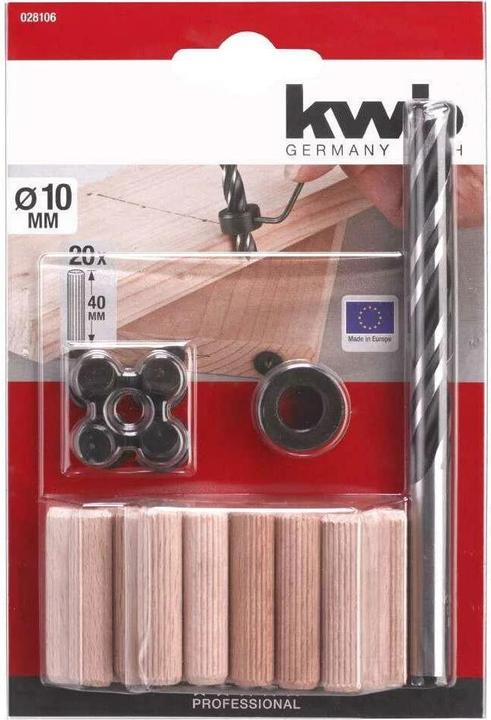 Produktbild kwb Holzbohrer/Dübel-Satz 10mm (10 Millimeter)
