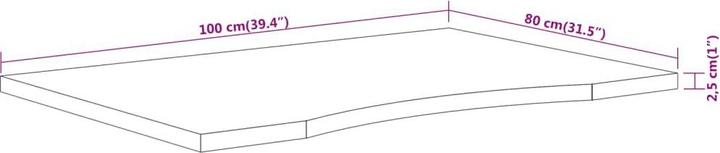 Image du produit vidaXL Schreibtischplatte (100 x 80 cm)