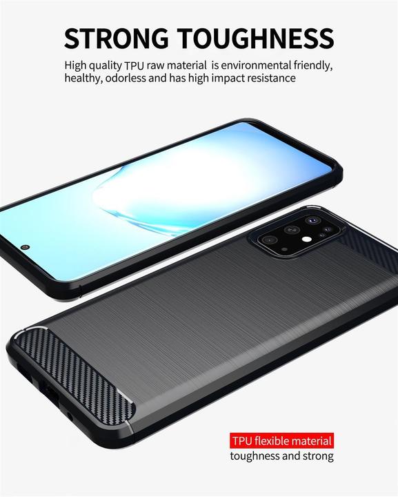 Image du produit Cadorabo TPU Ultra Slim carbon edelstahl Combi Cover (Samsung Galaxy S20+)