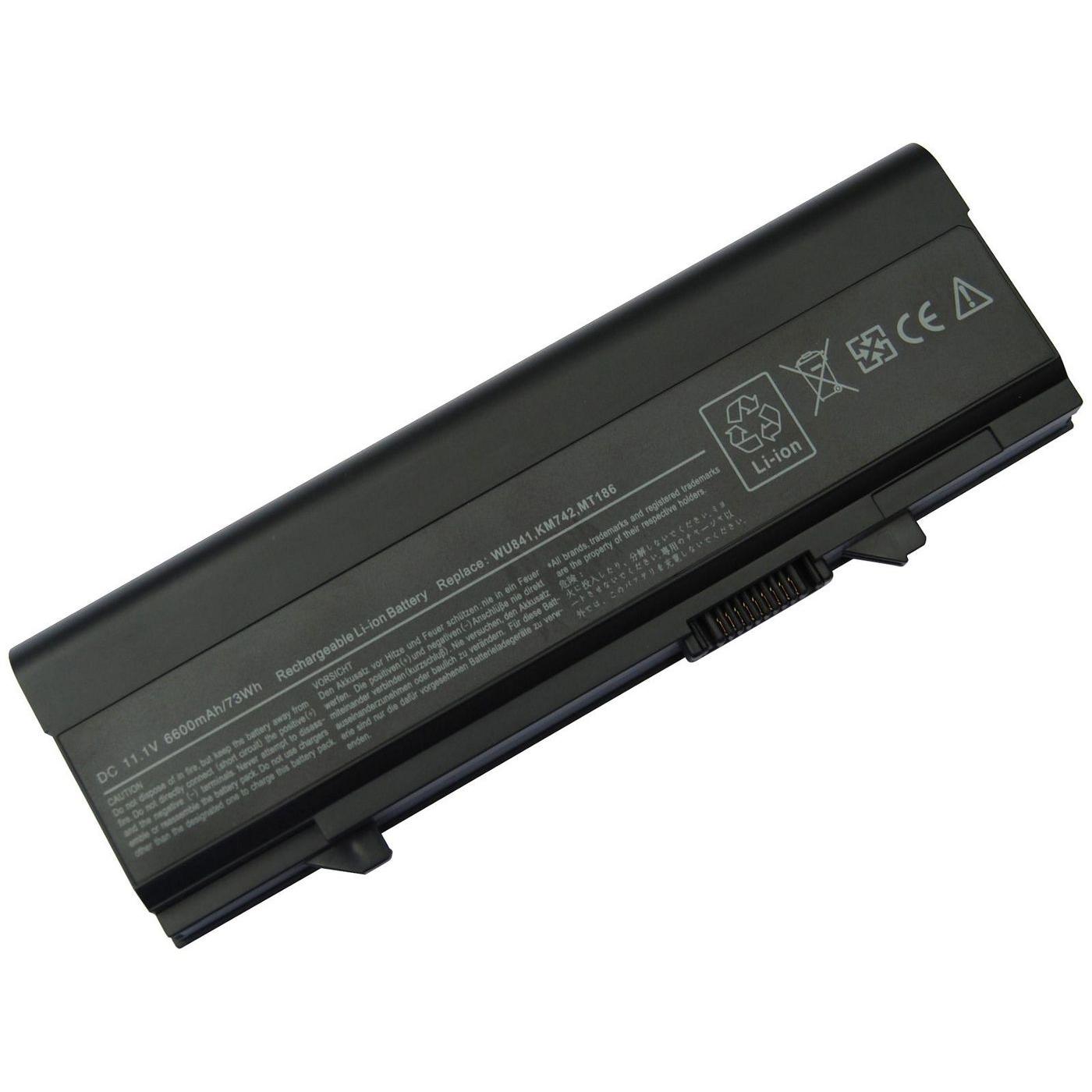 CoreParts Laptop Battery for Dell (9 Zellen, 6600 mAh), Notebook Akku, Schwarz