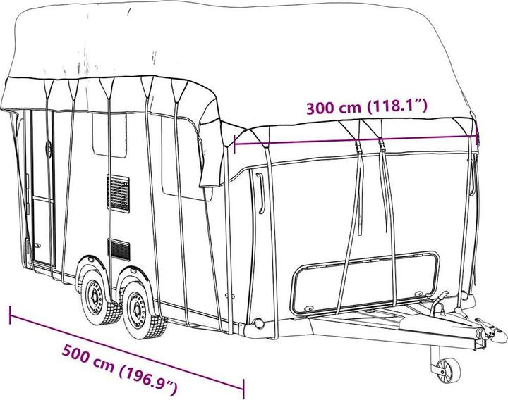 Actual product image vidaXL Caravan roof tarpaulin