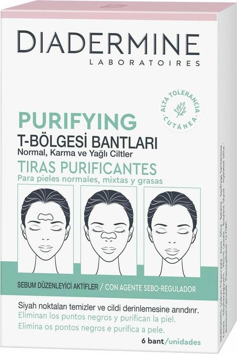 Diadermine Tiras Purificantes Piel Normal-Mixta 6 U (Facial cleansing wipes)