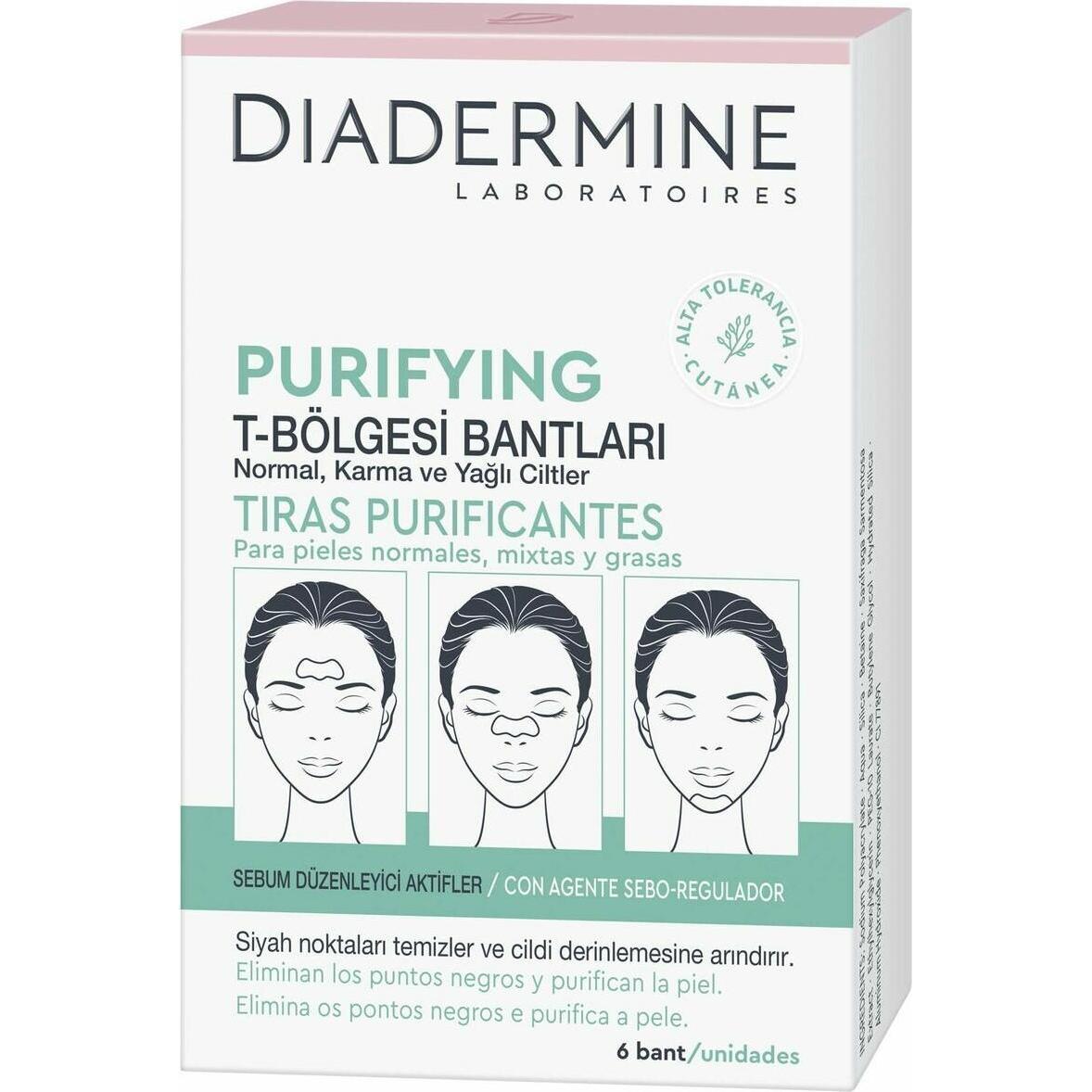 Diadermine, Gesichtsreinigung, Tiras Purificantes Piel Normal-Mixta 6 U (Reinigungsmilch)