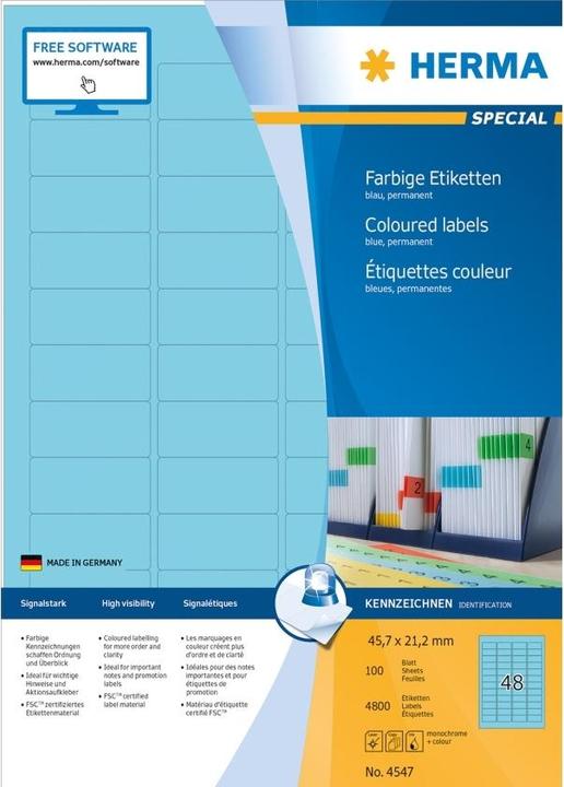 Produktbild HERMA Farbige Etiketten A4