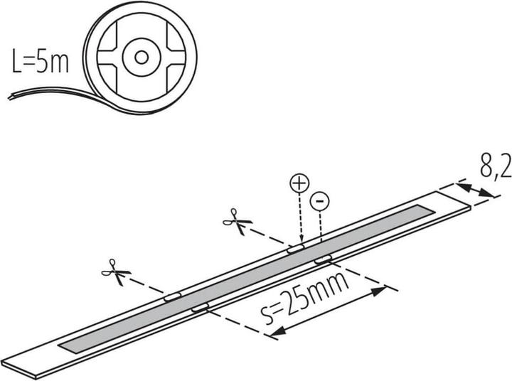 Image du produit Kanlux Bande LED LCOB 12V 1m = 8W IP65 33365 (Blanc chaud, 500 cm, Intérieur)