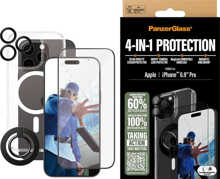 Produktbild PanzerGlass 4-in-1 Protection Bundle (1 Stk., Apple iPhone 16 Pro Max)